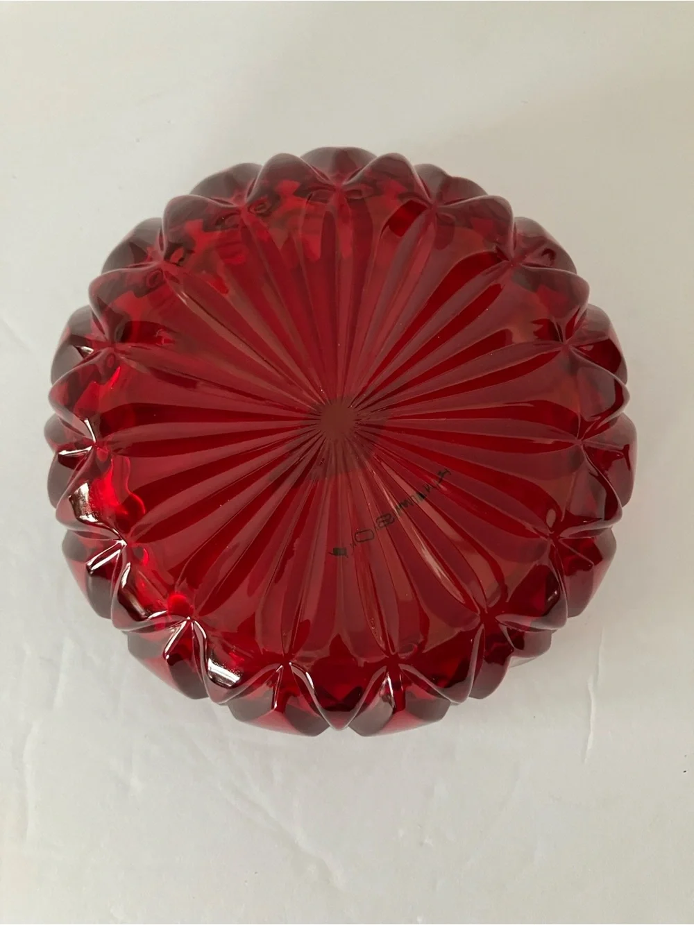 Shannon Lead Crystal Hershey’s Kiss Red Candy Dish